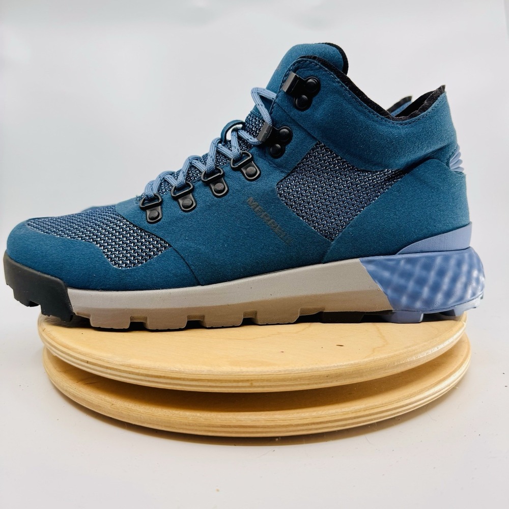 Merrell Eagle Mid Sneaker Boots‎ Men's 9 New Blue Suede shoes cushioned comfort